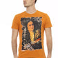 Chic Orange Short Sleeve Round Neck Tee