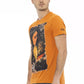 Chic Orange Short Sleeve Round Neck Tee