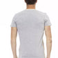 Elegant V-Neck Tee with Chic Front Print