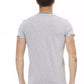 Chic Gray Short Sleeve Cotton Blend Tee