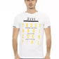 Elegant White Tee with Artful Front Print