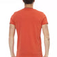 Sleek Orange Short Sleeve Round Neck Tee