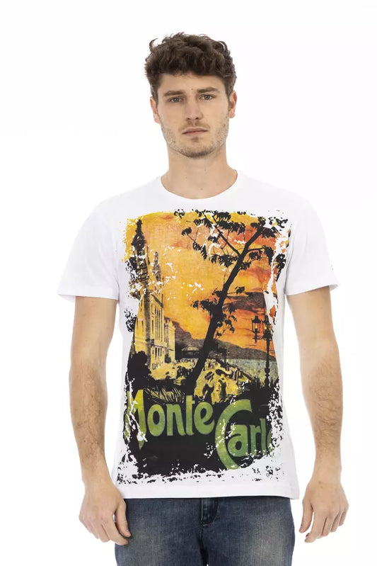 Elevated Casual White Tee with Graphic Print