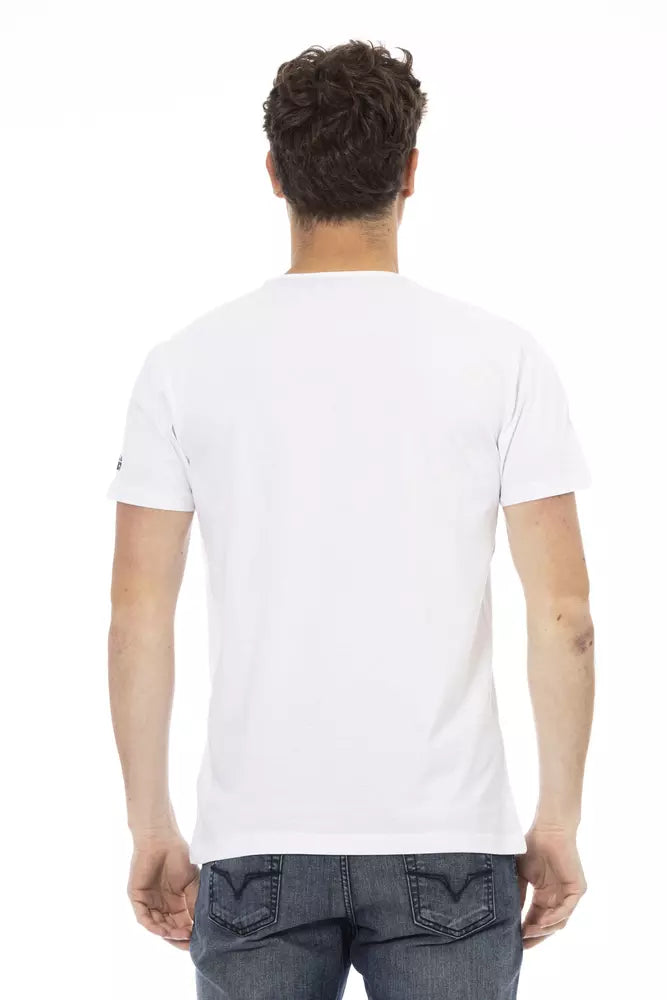 Elevated Casual White Tee with Graphic Print