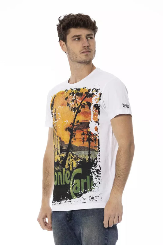 Elevated Casual White Tee with Graphic Print