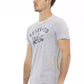 Chic Gray Cotton Blend Casual Tee