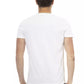 Elegant White Short Sleeve Tee with Print