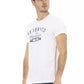 Elegant White Short Sleeve Tee with Print