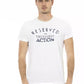 Elegant White Short Sleeve Tee with Print