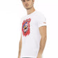 Elegant White Short Sleeve Tee with Front Print