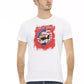Elegant White Short Sleeve Tee with Front Print
