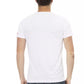 Elegant White Short Sleeve Tee with Front Print