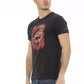 Sleek Round Neck Tee With Chic Front Print