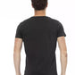 Sleek Round Neck Tee With Chic Front Print
