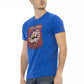 Sleek Blue Short Sleeve Round Neck Tee