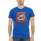 Sleek Blue Short Sleeve Round Neck Tee