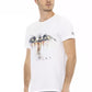Elegant White Tee with Artistic Front Print