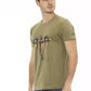 Elegant Green Tee with Artistic Front Print
