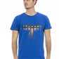 Chic Blue Short Sleeve T-Shirt with Print