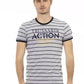 Elegant Gray T-Shirt with Chic Front Print