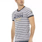 Elegant Gray T-Shirt with Chic Front Print