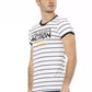 Sleek White Tee with Bold Print