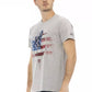 Chic Gray Short Sleeve Round Neck Tee