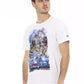 Elegant White Cotton Blend Tee for Men