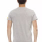 Elevated Casual Gray Tee with Sleek Print