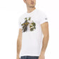 Elegant White Tee with Unique Print