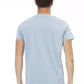 Elevated Casual Light Blue Tee with Unique Front Print