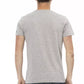 Elegant Gray Short Sleeve Tee with Print