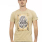 Beige Cotton Blend Casual Tee