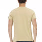 Beige Cotton Blend Casual Tee