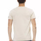 Beige Short Sleeve Cotton Blend Tee