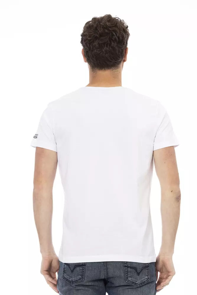 Elegant White Short Sleeve Tee for Men