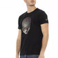Elevated Casual Black Tee - Short Sleeve & Round Neck