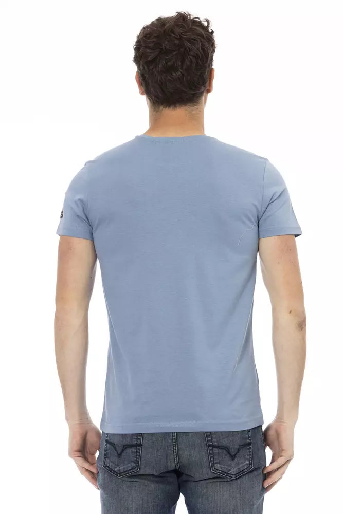 Light Blue Chic Cotton Blend Tee