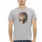 Sleek Summer Gray T-Shirt with Front Print