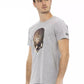 Sleek Summer Gray T-Shirt with Front Print