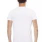 Sleek White Graphic Tee with Artistic Print