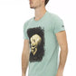 Casual Chic Green Tee with Graphic Appeal