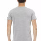 Elegant Gray Short Sleeve Round Neck T-Shirt