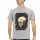 Elegant Gray Short Sleeve Round Neck T-Shirt