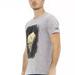 Elegant Gray Short Sleeve Round Neck T-Shirt