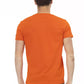 Sleek Orange Short Sleeve Tee with Front Print