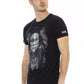 Sleek Black Cotton Blend Tee