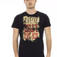Sleek Black Cotton Blend Tee