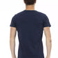 Chic Blue Printed Short Sleeve Tee