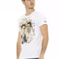 Elegant White Round Neck Cotton Tee